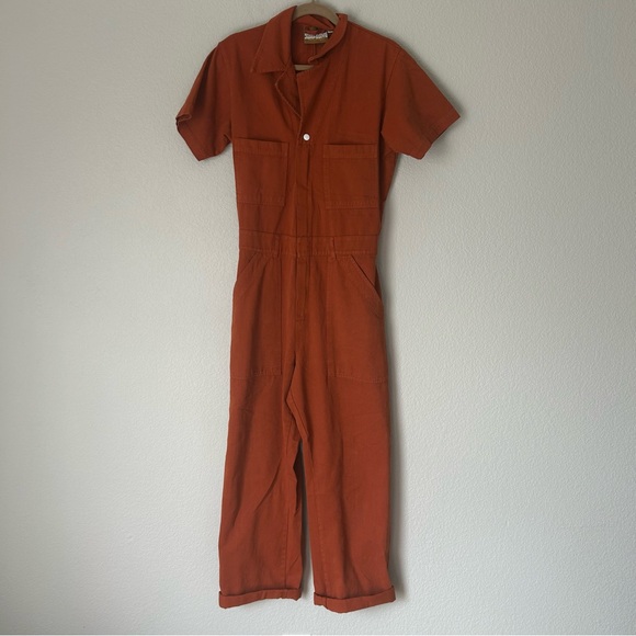 Big Bud Press SHORT SLEEVE JUMPSUIT - BURNT TERRACOTTA - Picture 4 of 9
